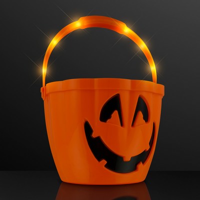 Pumpkin Light Handle Halloween Buckets - BLANK
